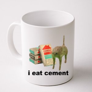 I Eat Cement Cursed Cat Funny Coffee Mug