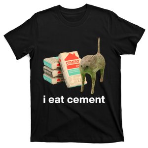 I Eat Cement Cursed Cat Funny T-Shirt