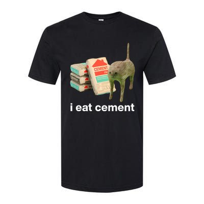 I Eat Cement Cursed Cat Funny Softstyle® CVC T-Shirt