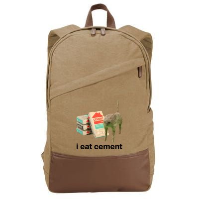 I Eat Cement Cursed Cat Funny Cotton Canvas Backpack