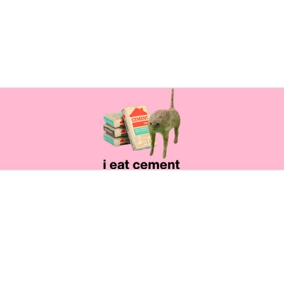 I Eat Cement Cursed Cat Funny Bumper Sticker