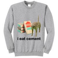 I Eat Cement Cursed Cat Funny Tall Sweatshirt
