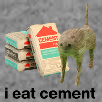 I Eat Cement Cursed Cat Funny Tall Sweatshirt