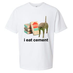 I Eat Cement Cursed Cat Funny Sueded Cloud Jersey T-Shirt