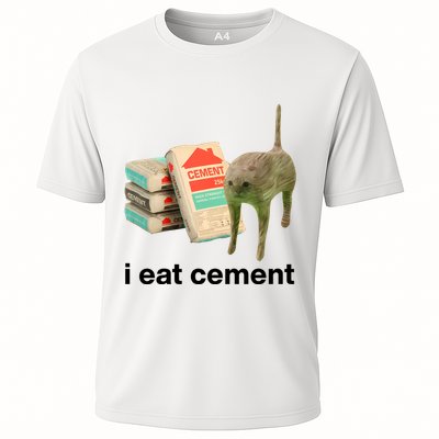 I Eat Cement Cursed Cat Funny Performance Shirt