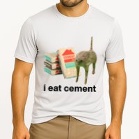 I Eat Cement Cursed Cat Funny Cooling Performance Crew T-Shirt