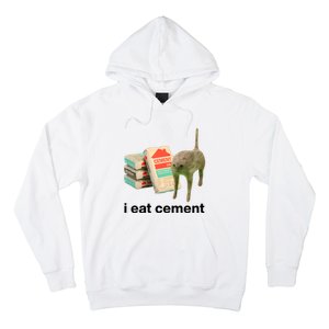 I Eat Cement Cursed Cat Funny Hoodie