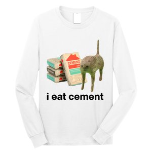 I Eat Cement Cursed Cat Funny Long Sleeve Shirt