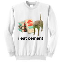 I Eat Cement Cursed Cat Funny Sweatshirt