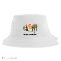 I Eat Cement Cursed Cat Funny Sustainable Bucket Hat