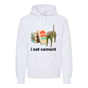 I Eat Cement Cursed Cat Funny Premium Hoodie