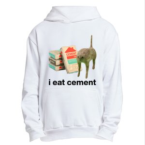 I Eat Cement Cursed Cat Funny Urban Pullover Hoodie