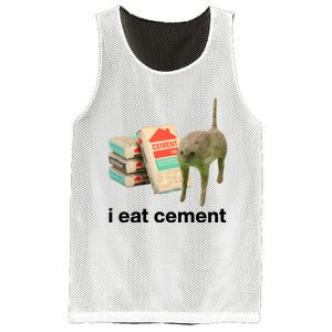 I Eat Cement Cursed Cat Funny Mesh Reversible Basketball Jersey Tank