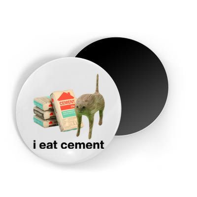 I Eat Cement Cursed Cat Funny Magnet