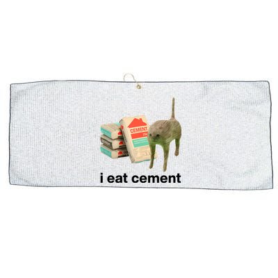 I Eat Cement Cursed Cat Funny Large Microfiber Waffle Golf Towel