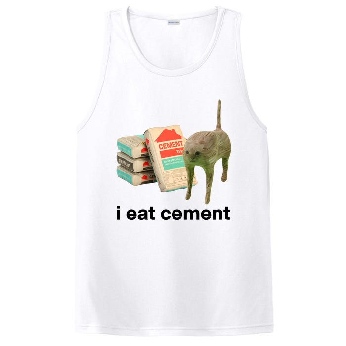 I Eat Cement Cursed Cat Funny PosiCharge Competitor Tank