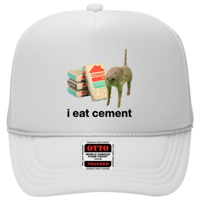 I Eat Cement Cursed Cat Funny Trucker Hat
