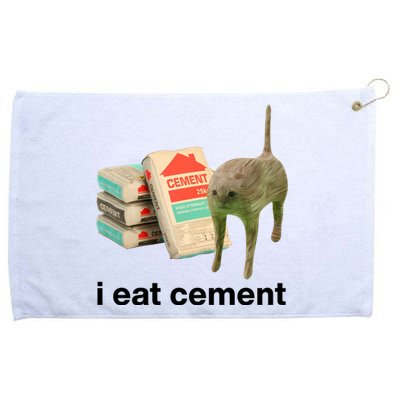 I Eat Cement Cursed Cat Funny Grommeted Golf Towel