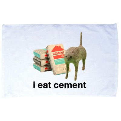 I Eat Cement Cursed Cat Funny Microfiber Hand Towel