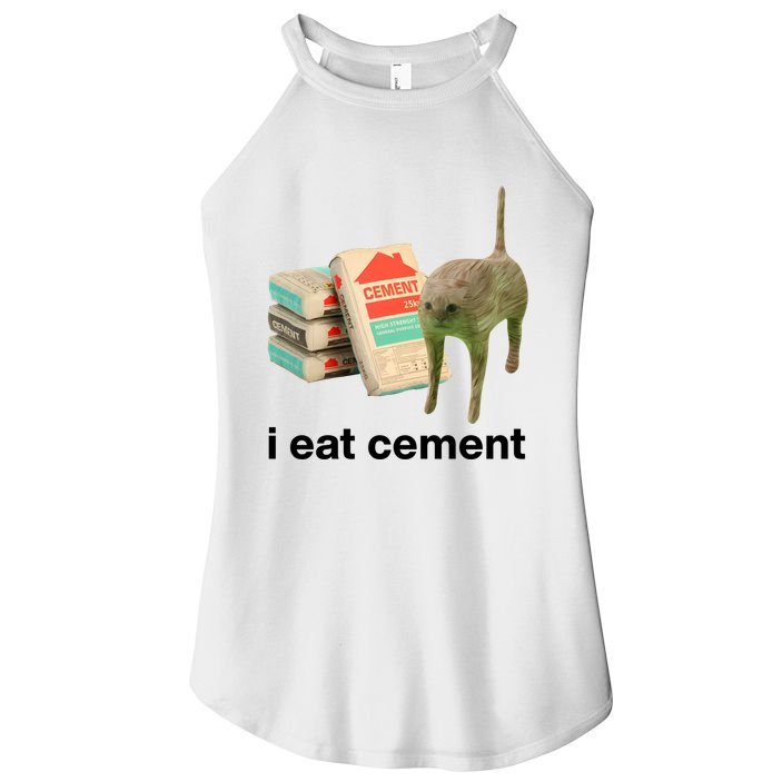 I Eat Cement Cursed Cat Funny Women's Perfect Tri Rocker Tank