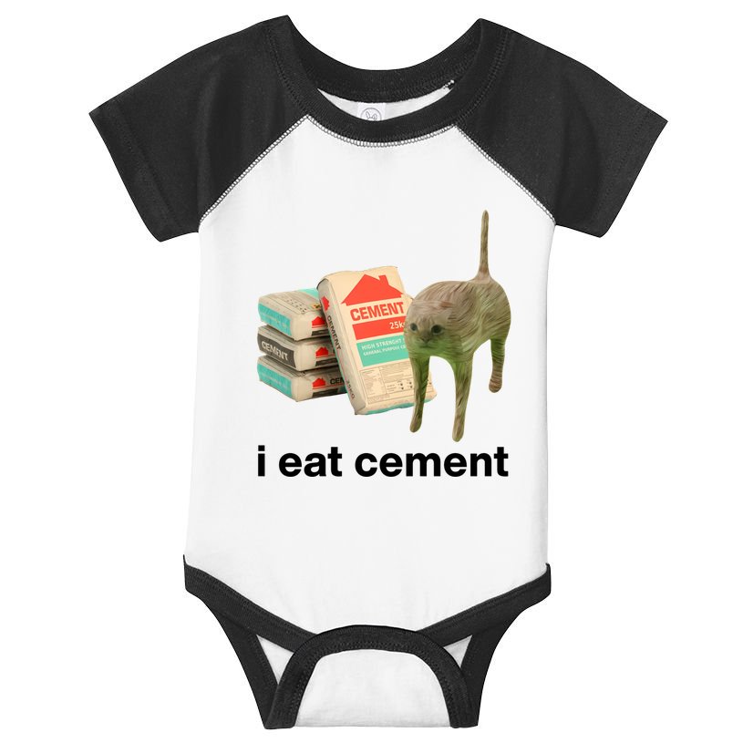 I Eat Cement Cursed Cat Funny Infant Baby Jersey Bodysuit