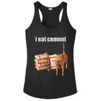 I Eat Cement Cursed Cat Funny Oddly Specific Meme Gift Ladies PosiCharge Competitor Racerback Tank