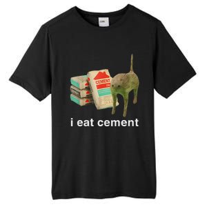 I Eat Cement Cursed Cat Funny Oddly Specific Dank Meme Tall Fusion ChromaSoft Performance T-Shirt