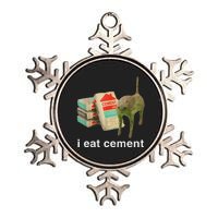 I Eat Cement Cursed Cat Funny Oddly Specific Dank Meme Metallic Star Ornament