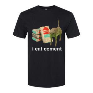 I Eat Cement Cursed Cat Funny Oddly Specific Dank Meme Softstyle CVC T-Shirt