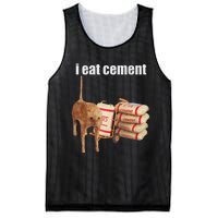 I Eat Cement Cursed Cat Funny Oddly Specific Dank Meme Mesh Reversible Basketball Jersey Tank