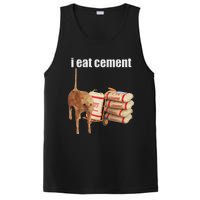 I Eat Cement Cursed Cat Funny Oddly Specific Dank Meme PosiCharge Competitor Tank