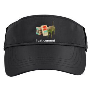 I Eat Cement Funny Meme Cat Adult Drive Performance Visor