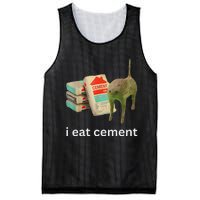 I Eat Cement Funny Meme Cat Mesh Reversible Basketball Jersey Tank