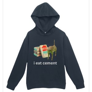 I Eat Cement Funny Meme Cat Urban Pullover Hoodie