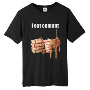 I Eat Cement Cursed Cat Funny Oddly Specific Meme Tall Fusion ChromaSoft Performance T-Shirt