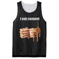 I Eat Cement Cursed Cat Funny Oddly Specific Meme Mesh Reversible Basketball Jersey Tank