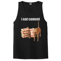 I Eat Cement Cursed Cat Funny Oddly Specific Meme PosiCharge Competitor Tank