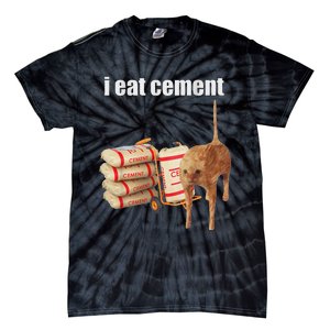 I Eat Cement Cursed Cat Funny Oddly Specific Meme Tie-Dye T-Shirt