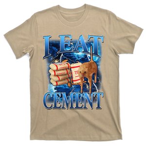 I Eat Cement Cursed Cat Funny Oddly Specific Weird T-Shirt