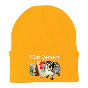 I Eat Cement Cursed Hyrax Funny Oddly Specific Dank Meme Knit Cap Winter Beanie