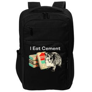 I Eat Cement Cursed Hyrax Funny Oddly Specific Dank Meme Impact Tech Backpack