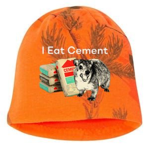 I Eat Cement Cursed Hyrax Funny Oddly Specific Dank Meme Kati - Camo Knit Beanie