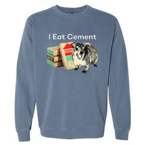 I Eat Cement Cursed Hyrax Funny Oddly Specific Dank Meme Garment-Dyed Sweatshirt