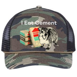 I Eat Cement Cursed Hyrax Funny Oddly Specific Dank Meme Retro Rope Trucker Hat Cap