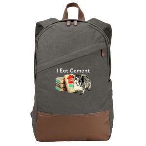 I Eat Cement Cursed Hyrax Funny Oddly Specific Dank Meme Cotton Canvas Backpack