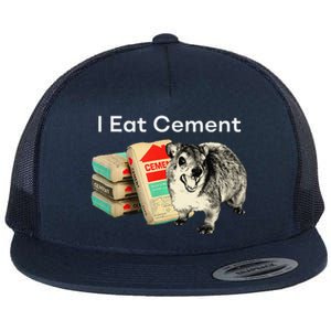 I Eat Cement Cursed Hyrax Funny Oddly Specific Dank Meme Flat Bill Trucker Hat