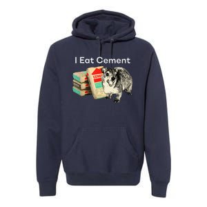 I Eat Cement Cursed Hyrax Funny Oddly Specific Dank Meme Premium Hoodie