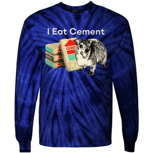 I Eat Cement Cursed Hyrax Funny Oddly Specific Dank Meme Tie-Dye Long Sleeve Shirt