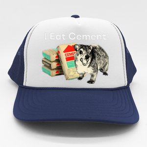 I Eat Cement Cursed Hyrax Funny Oddly Specific Dank Meme Trucker Hat