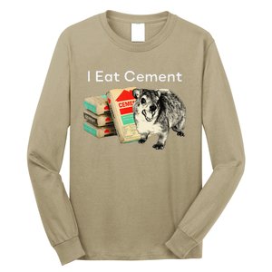 I Eat Cement Cursed Hyrax Funny Oddly Specific Dank Meme Long Sleeve Shirt